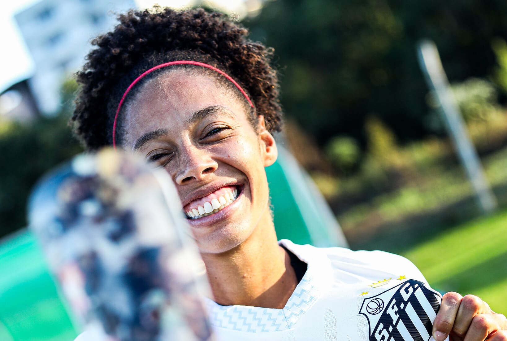 Evellyn Tauane fez sua estreia pelo Santos (Foto: Reinaldo Campos/ Santos FC)