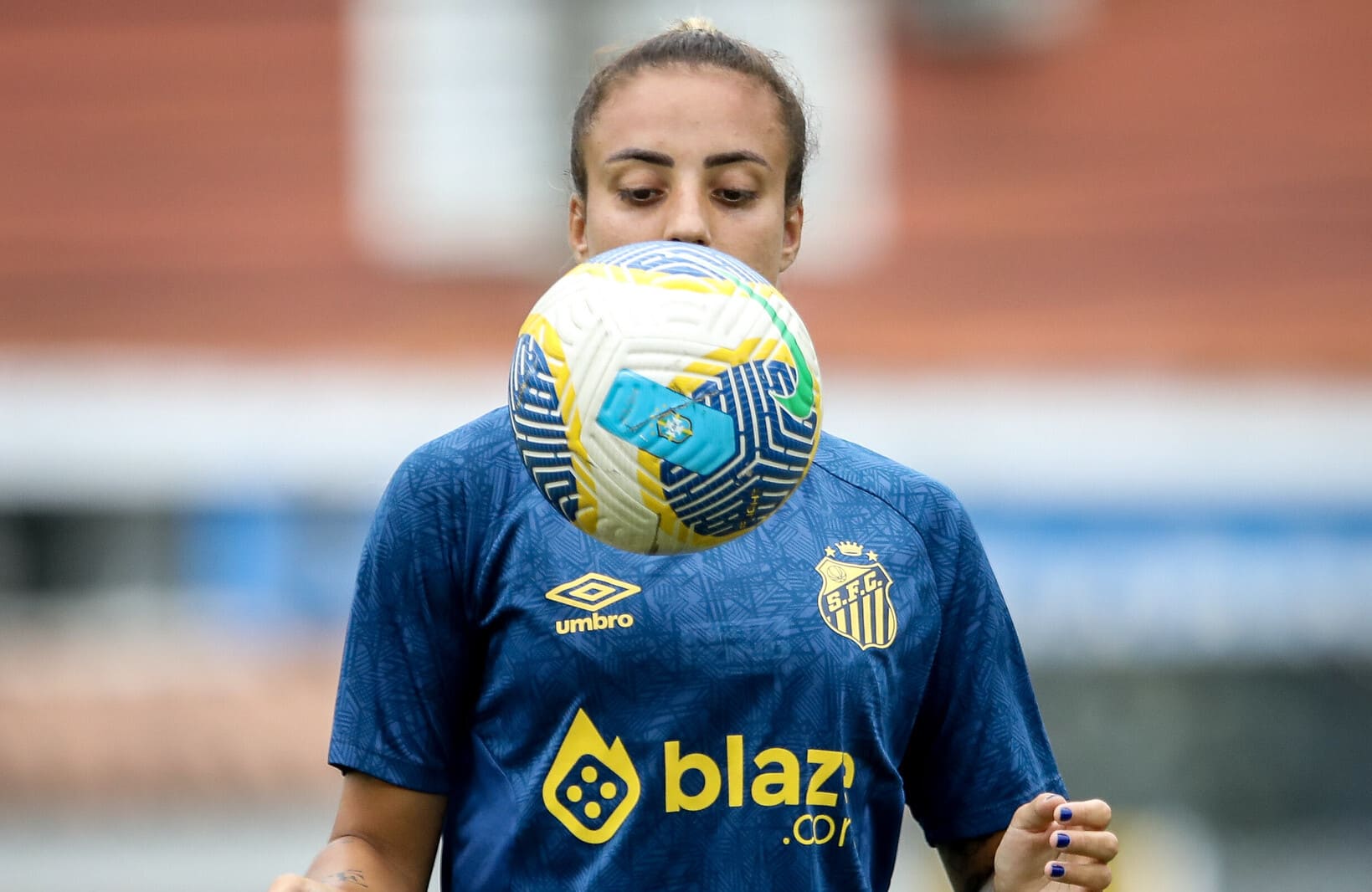 Ingryd se lesionou contra o Minas Brasília (Foto: Reinaldo Campos/Santos FC)