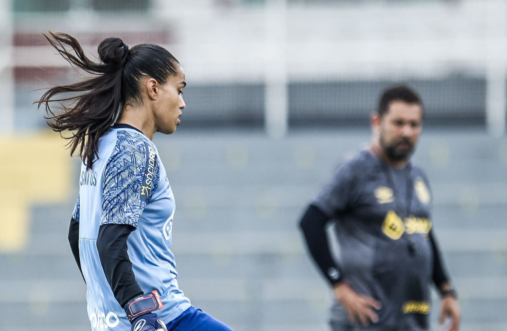 Karen iniciou a temporada como titular (Foto: Reinaldo Campos/Santos FC)
