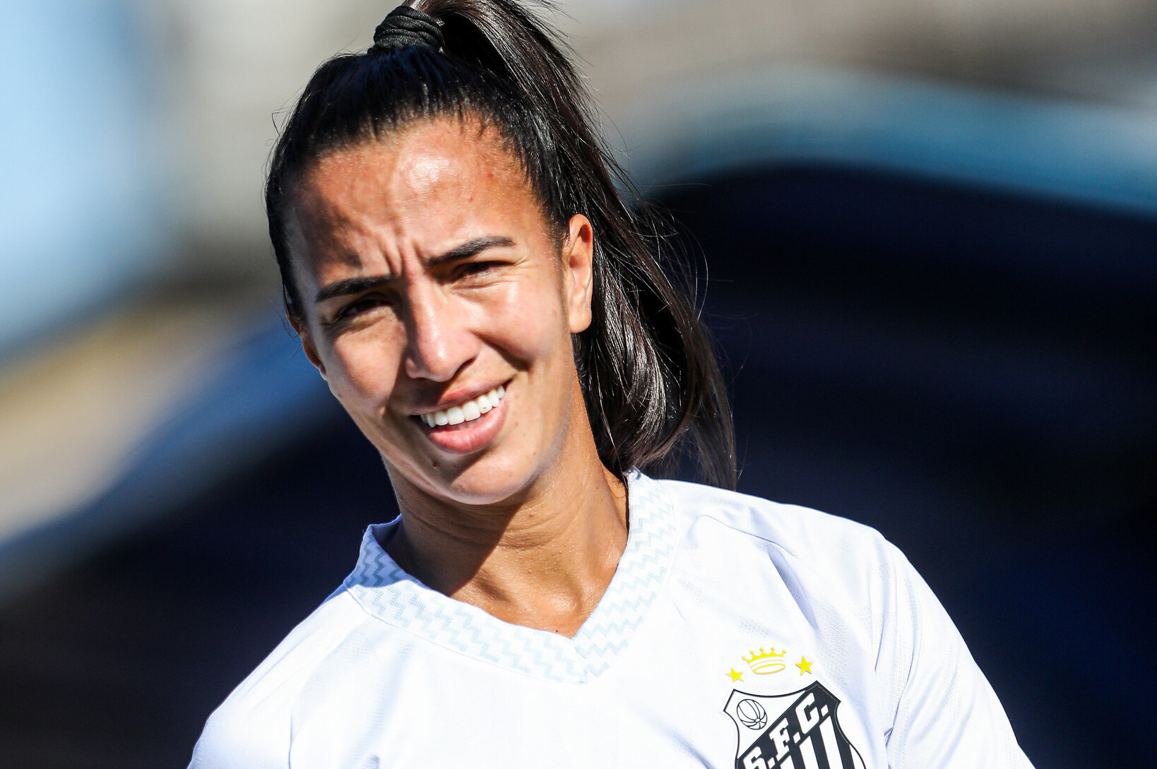 Leidiane entrou em campo contra o Taubaté (Foto: Reinaldo Campos/ Santos FC)