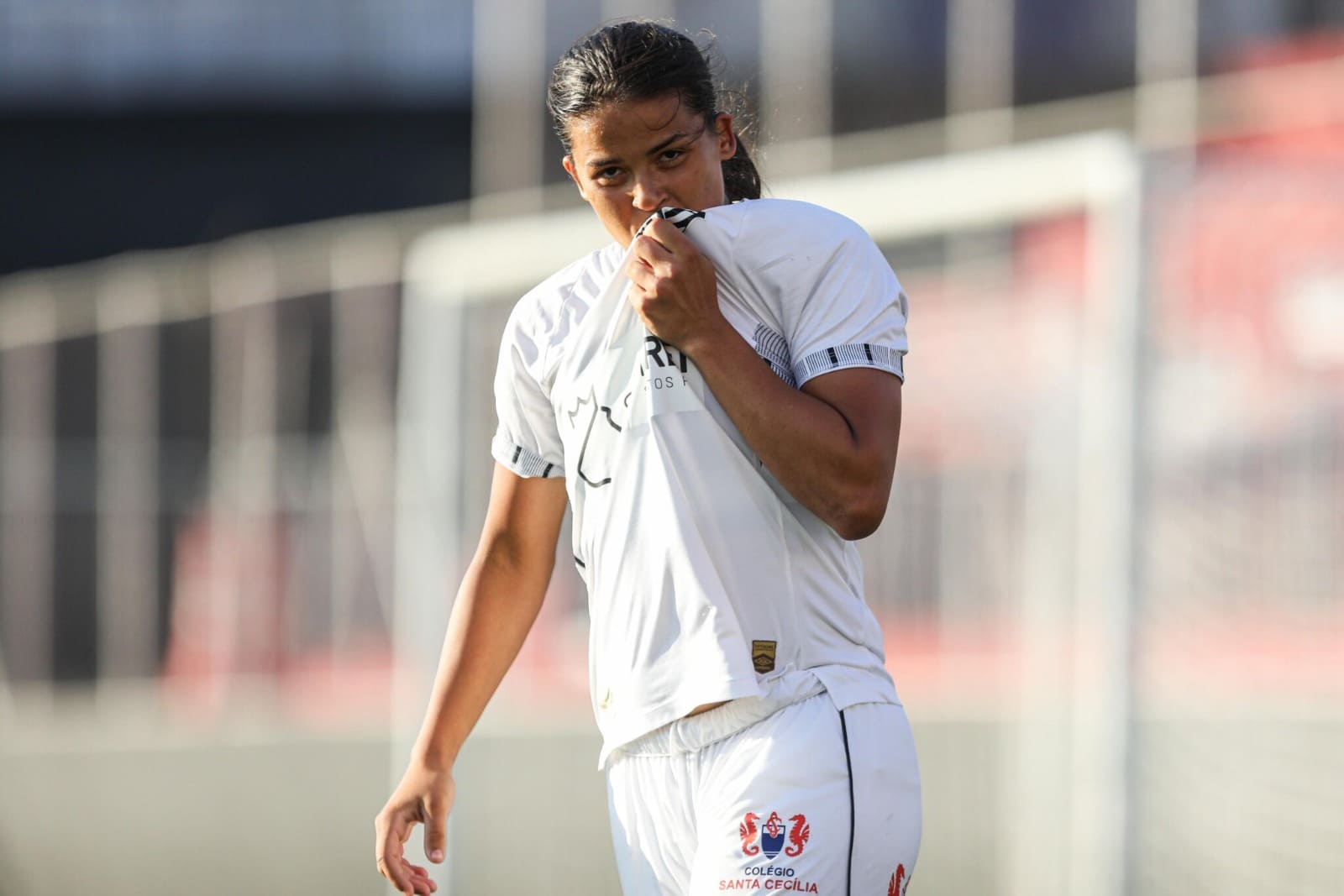 Vitoria Ramos marcou o gol da vitória santista (Foto: Reinaldo Campos/ Santos FC)