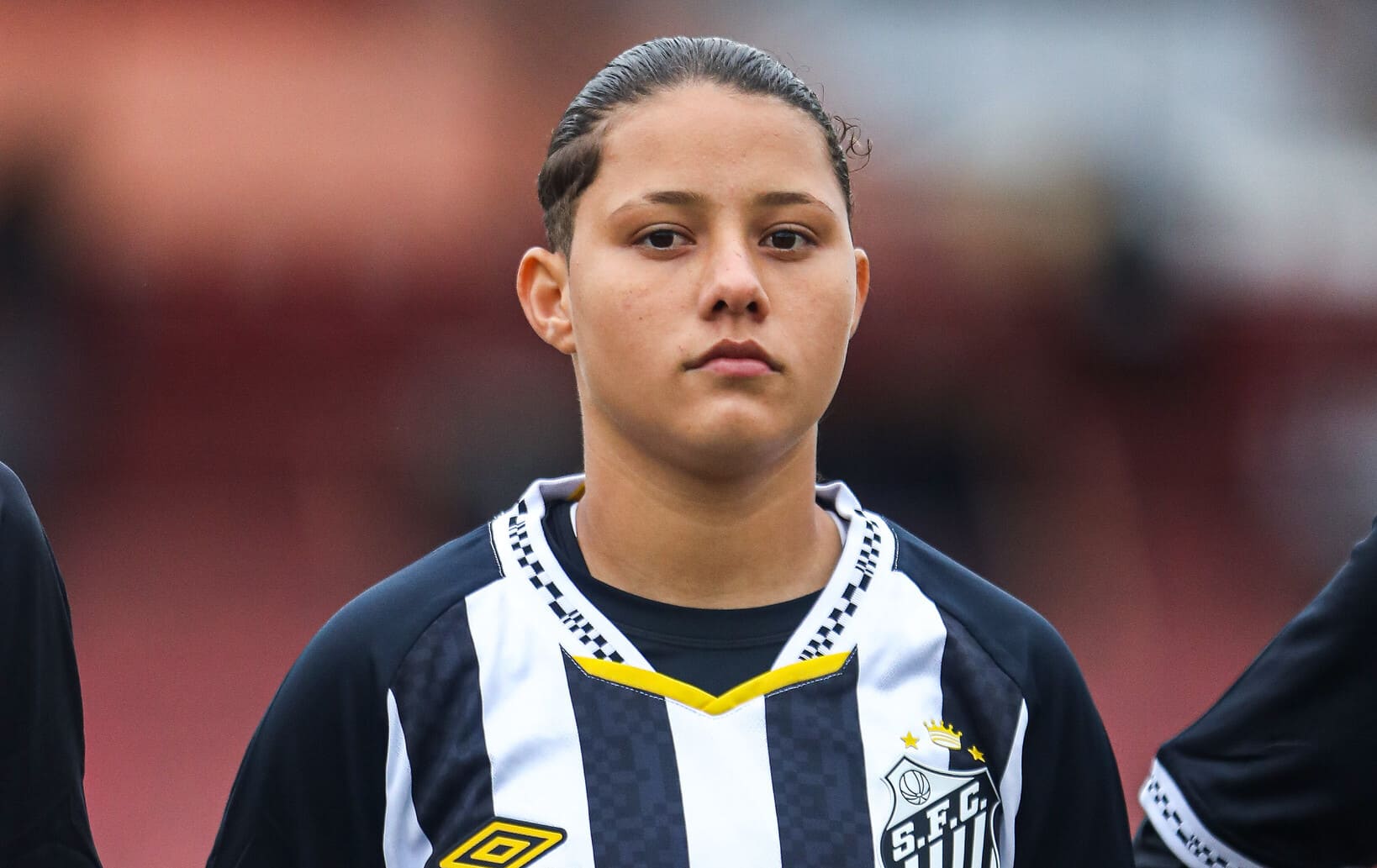 Evelin, destaque da base do Santos (Foto: Reinaldo Campos/ Santos FC)