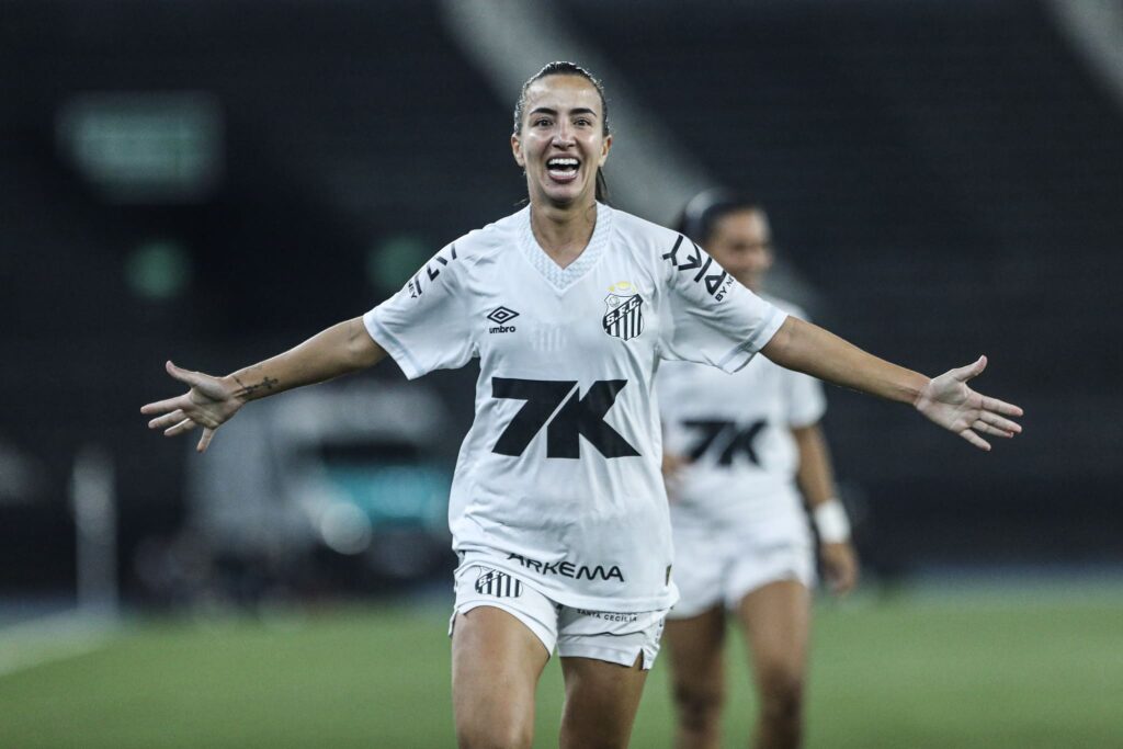 Leidiane teve o gol anulado (Foto: Reinaldo Campos/ Santos FC)
