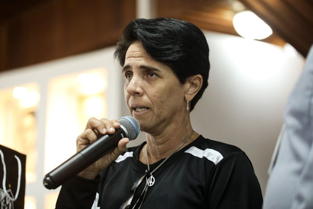 Pikena, esposa de Suzana (Foto: Reinaldo Campos/ Santos FC)