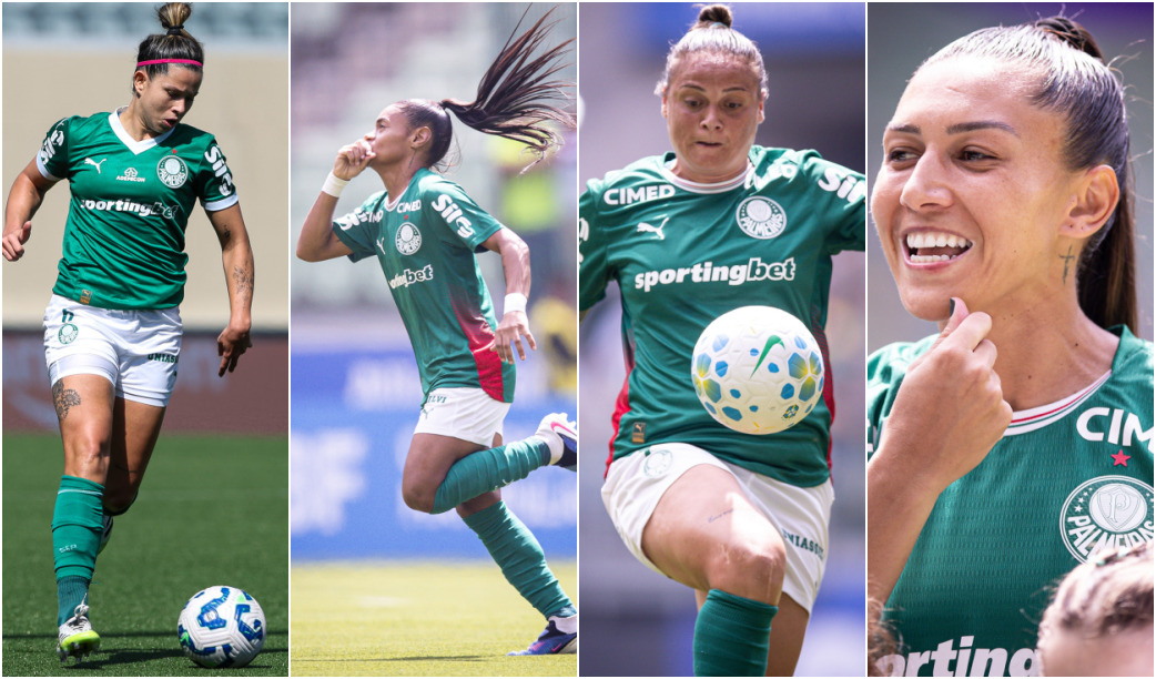 Fe Palermo, Tainá Maranhão, Glaucia e Zaneratto (Foto: Divulgação/Palmeiras)
