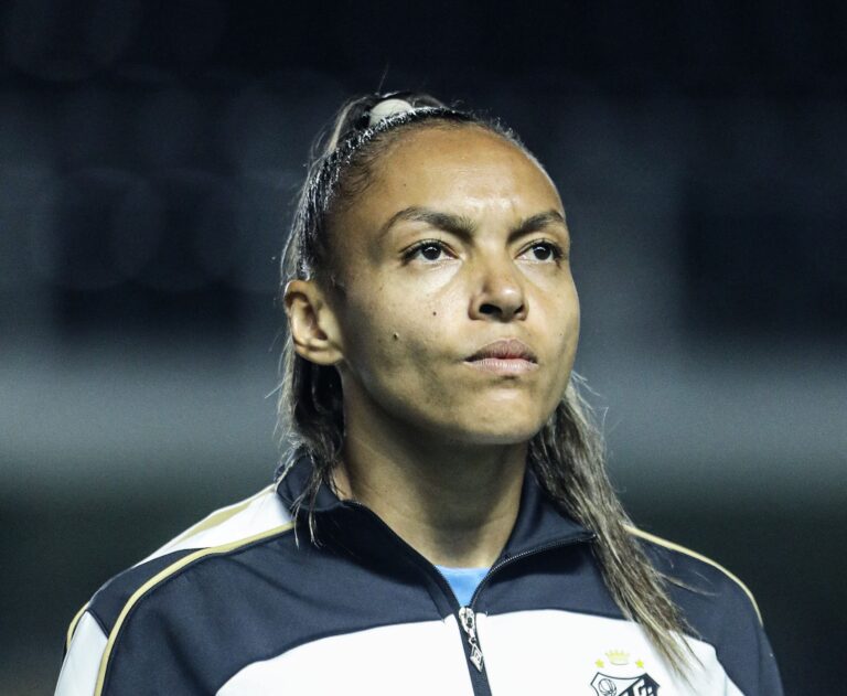 Taty demonstrou confiança na evolução ao longo da temporada (Foto: Reinaldo Campos/ Santos FC)