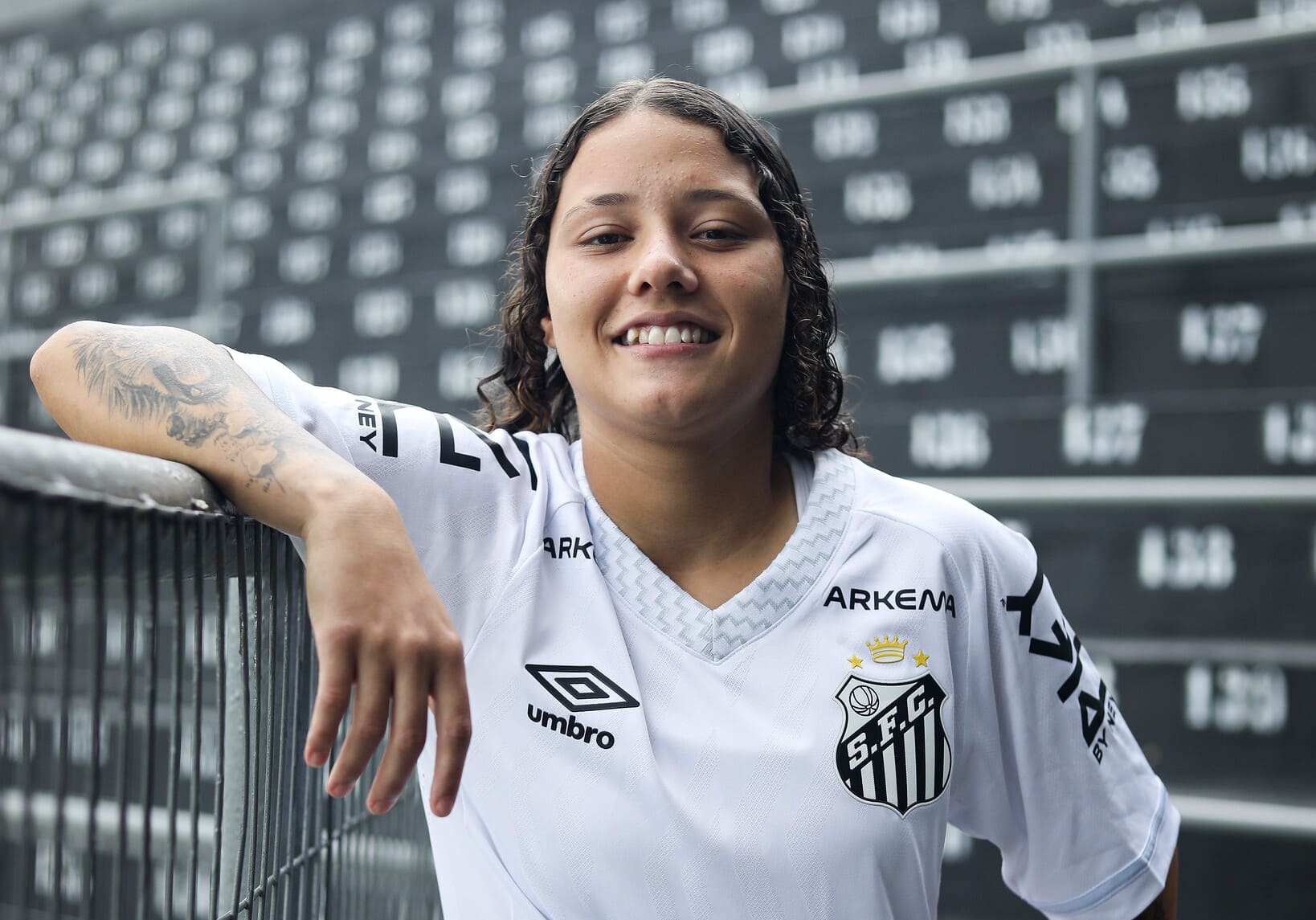 Evelin foi convocada para Seleção Brasileira (Foto: Reinaldo Campos/ Santos FC)