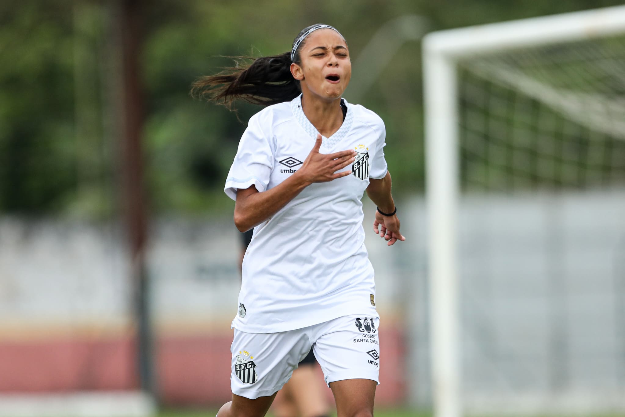 Atacante Cury marca pela primeira vez no time principal do Santos (Foto: Reinaldo Campos/ Santos F.C)