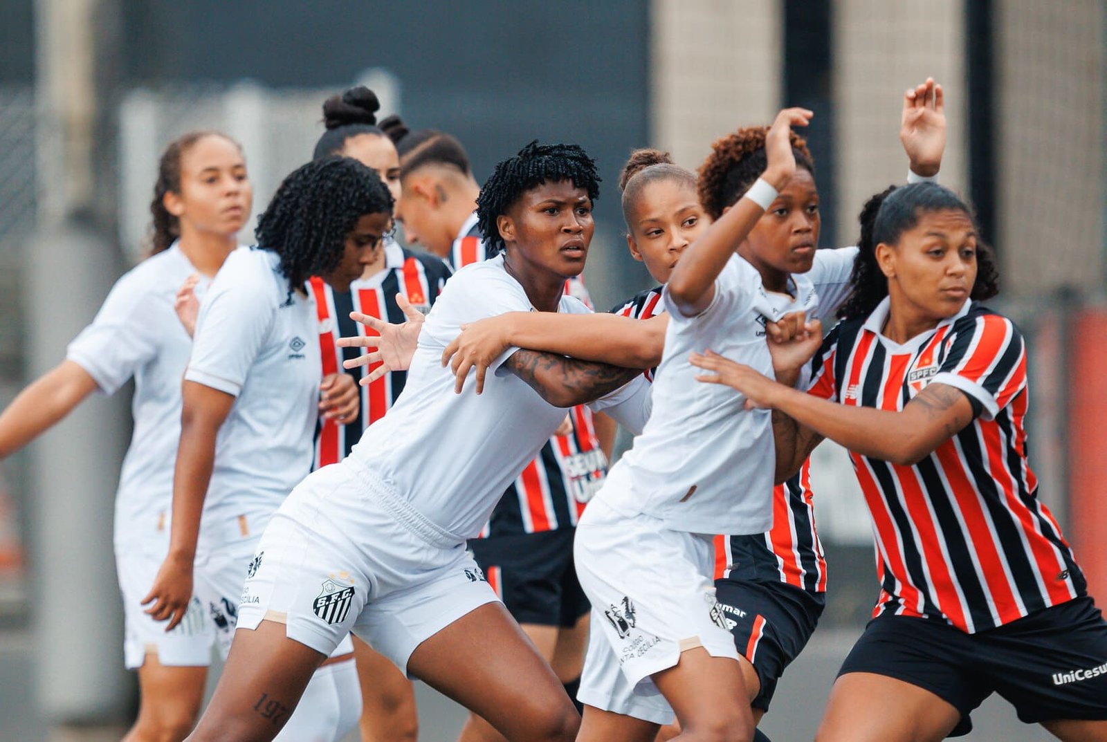 Santos foi derrotado pelo São Paulo no jogo de ida das quartas de final do Paulistão Feminino Sub-20 (Foto: Reinaldo Campos/Santos FC)
